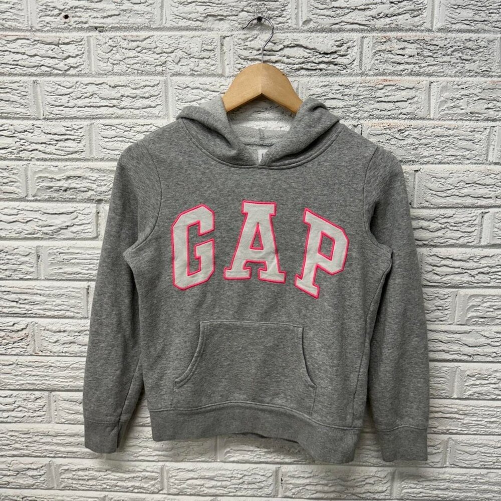 Vintage Y2K Gap Hoodie Sweatshirt Girls XL / Women’s‎ Small Pink and Grey - Picture 2 of 4